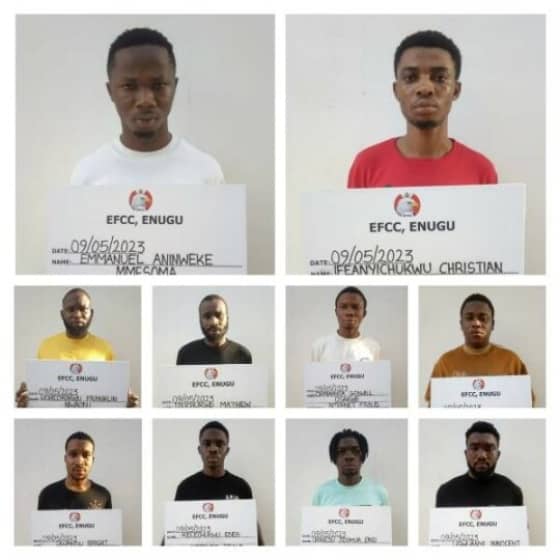  10 Internet fraudsters jailed in Enugu for impersonation