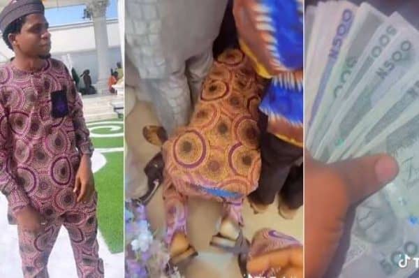 Watch video as man shows off cash he picked at Wizkid’s mother’s burial