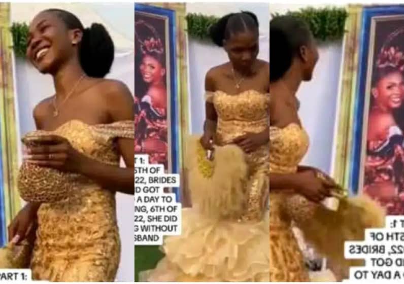  Nigerian lady goes ahead with wedding ceremony after fiancé was kidnapped a day to the event