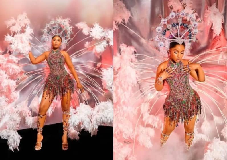  Backstage view Of How Mercy Eke’s Glamorous Bbnaija Outfit Was Made [Video]