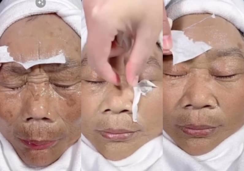 “What Is This” – Video of A Woman’s Body Absorbing Tissue Paper While Having Her Skincare Causes Stir Online