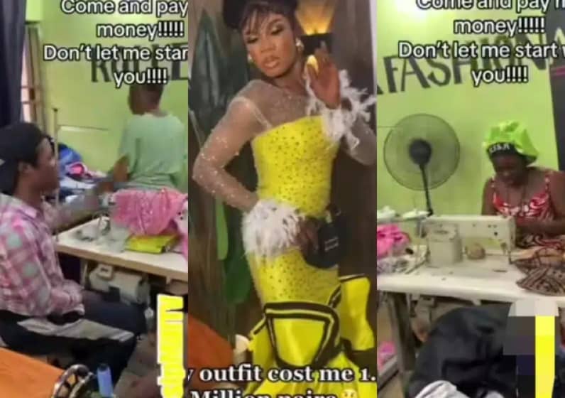  “Come and pay my money” – Tailor posts receipts as she calls out Bobrisky’s brother for sewing clothes on credit