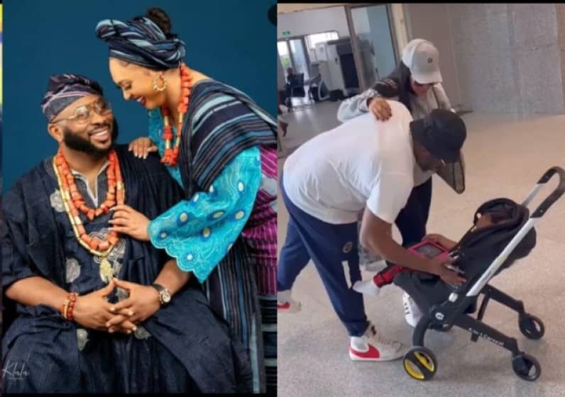  “Na old video” – Reactions as Olakunle Churchill adorable family moments amid marriage crisis reports