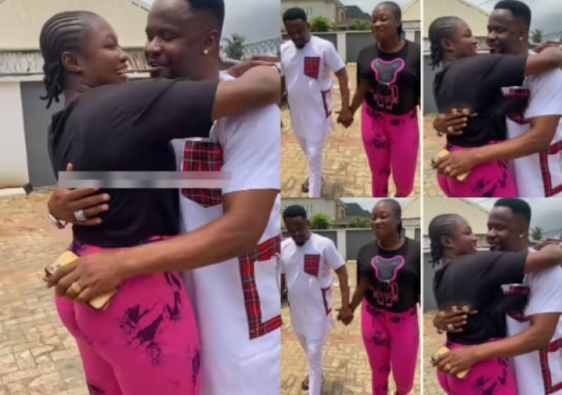  “You look hot” – Ifedi Sharon Compliments Zubby Michael’s Looks as They Link Up on New Movie Set