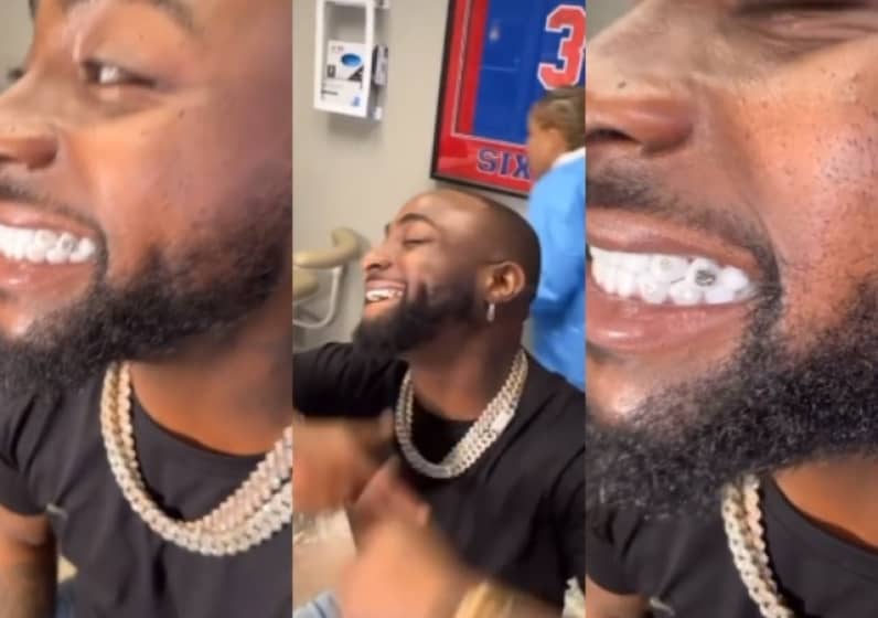 Davido Shows Off His N84.4m Diamond Tooth, Causes Stir [Video]