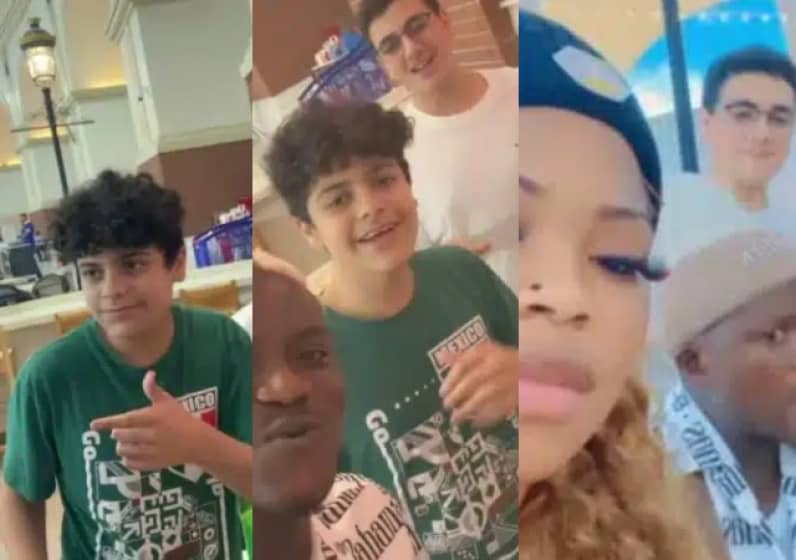  “Wetin zazoo dey talk” – Video of Portable speaking with Caucasian boys in Qatar stirs reactions