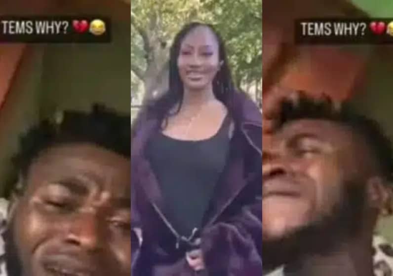  Man crushing on Tems bursts into tears over her pregnancy rumours