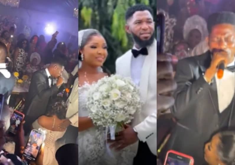  Actress Ekene Umenwa Can’t Believe Her Eyes as Gospel Singer Moses Bliss Made a Surprise Appearance at Her Wedding