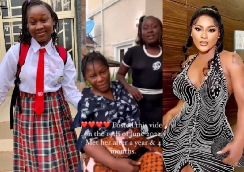  Child Actress Blessing Omah, Filled with Excitement After Meeting Her Role Model, Destiny Etiko
