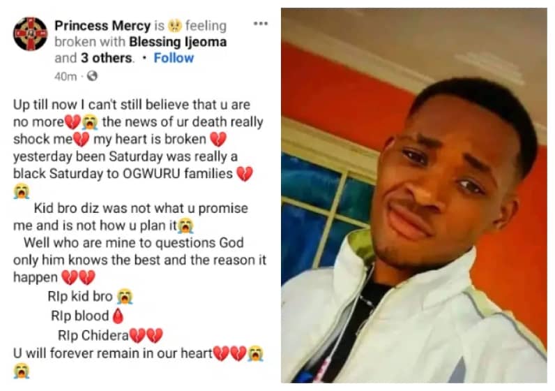  “He’s the only son we have” – Abia Poly student drowns in Umuahia river, Family Grief