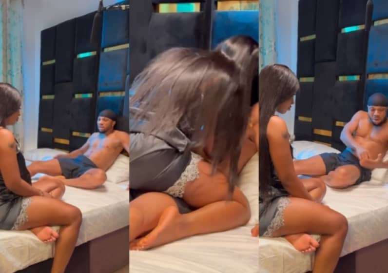 “More Reasons Wizkid Said He Wants to Start Acting” – Reactions as Mercy Eke Gets Romantic on A Movie Set with Charles Okocha