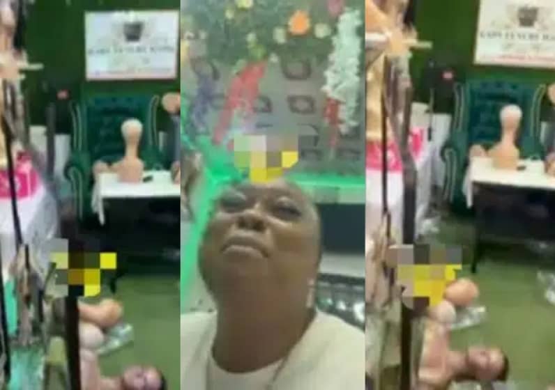 “What’s my offense” – Lady breaks down in tears after her shop got robbed for 4th time, all her wigs worth millions stolen