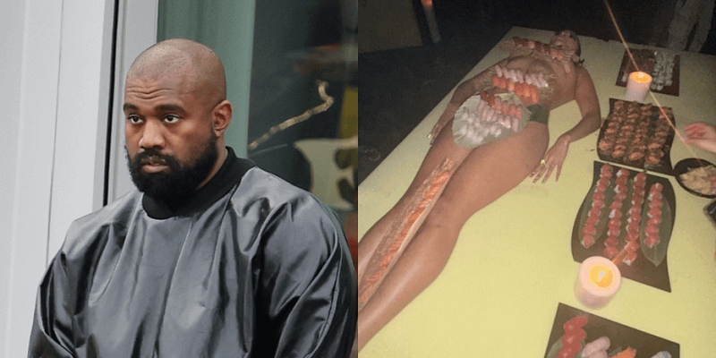 Kanye West Served Sushi Off Naked Women at His 46th Birthday Party, and Fans Aren’t Happy