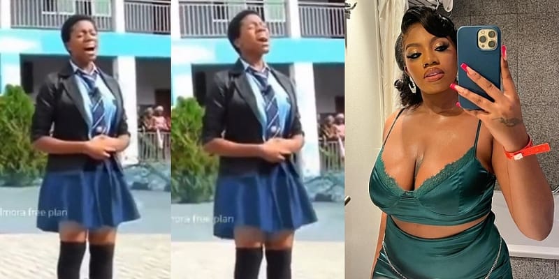“She was the chapel prefect” – Netizens dig up old video of BBNaija’s Angel leading worship at her secondary school (video)