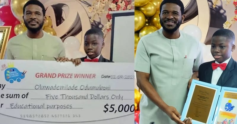 10-year-old Nigerian schoolboy wins multimillion naira prize out of over 782,000 students from 90 countries