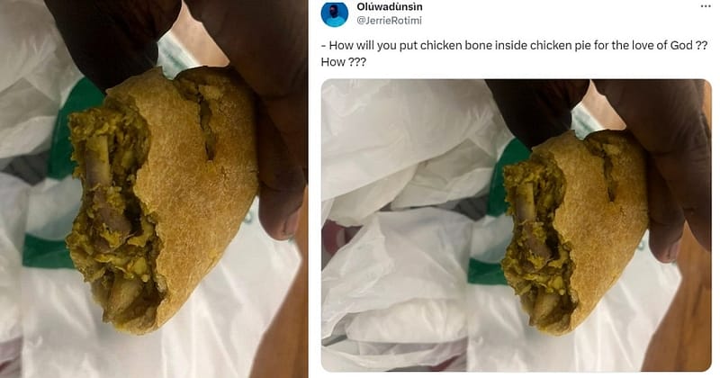 Man Shares The Unexpected Surprise He Found In His Chicken Pie, Leaving Netizens In Stiches