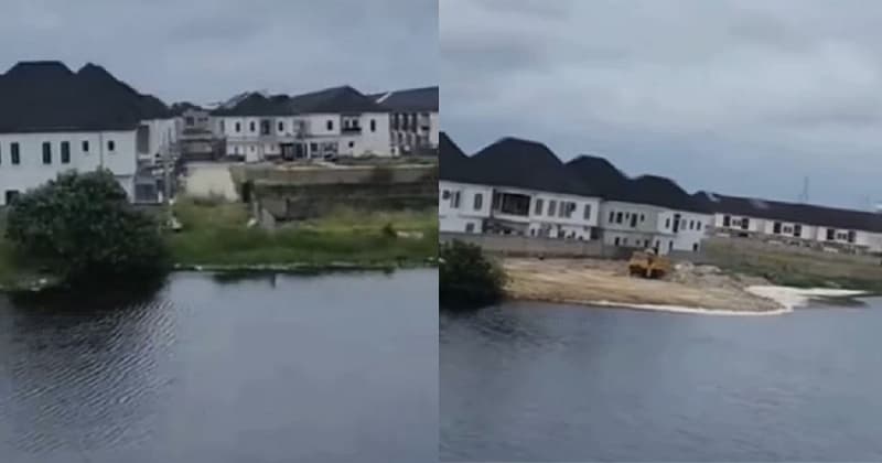Lagos State Commissioner For Environment Raises Alarm Over Illegal Construction on Lekki Canal (VIDEO)