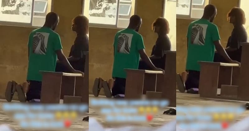 “This can never be me” – Reaction as man goes down on his knees in public to beg his girlfriend