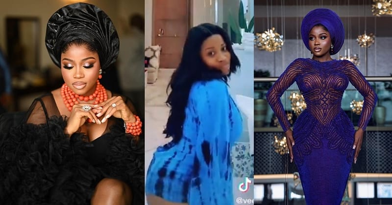 “This was before God arrested her soul” – Netizens react to old videos of celebrity designer, Veekee James, twǝrking up a storm (watch)