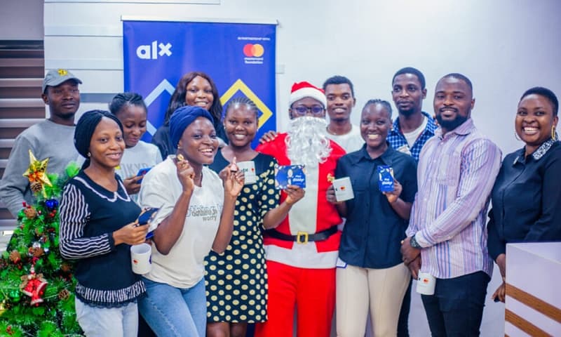 Joyful Moments as Santa Surprises Learners at ALX Nigeria Hubs