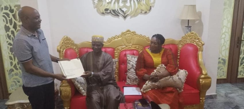 President Buhari presents appointment letter to Och’Idoma
