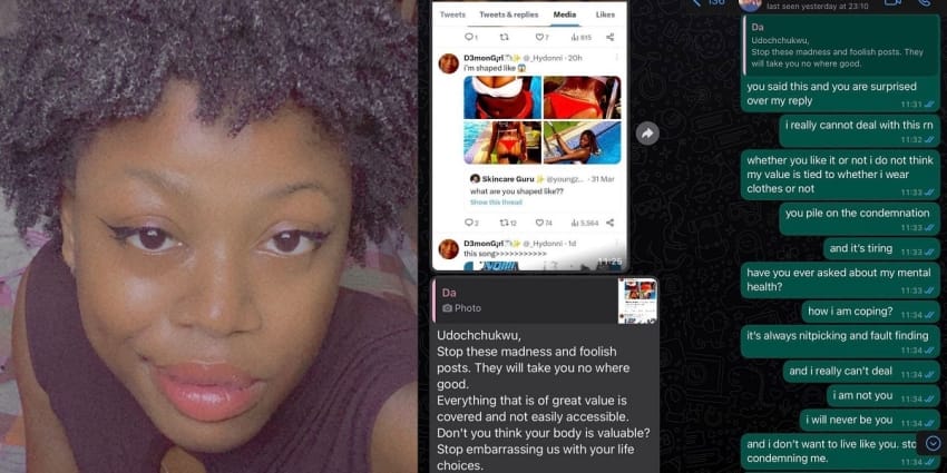  Nigerian lady calls out her religious father for rebuking her for sharing bikini photos online
