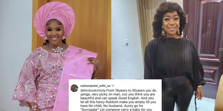  “Why are people this wicked?” – Actress, Biola Bayo reacts to vile comment a troll made about Bimbo Akintola