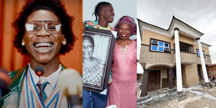  Singer Seyi Vibez gifts his father a house years after Wizkid prayed that his music will buy a house for his mum