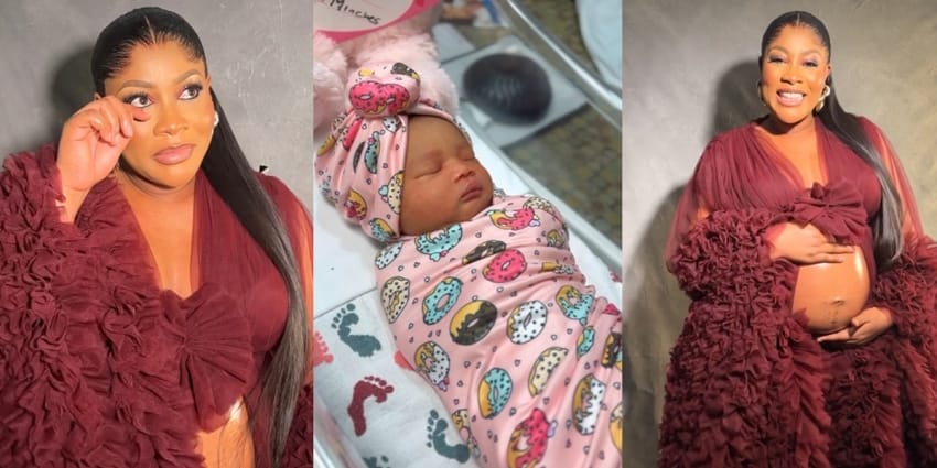  “Heaven smiled on me this time” – Celebrity chef, Tolani grateful as she welcomes first child (video)