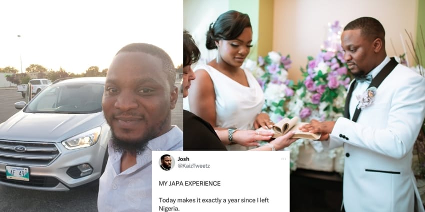 Nigerian man shares ‘japa’ experience as he marries, buys car within a year after relocating to Canada