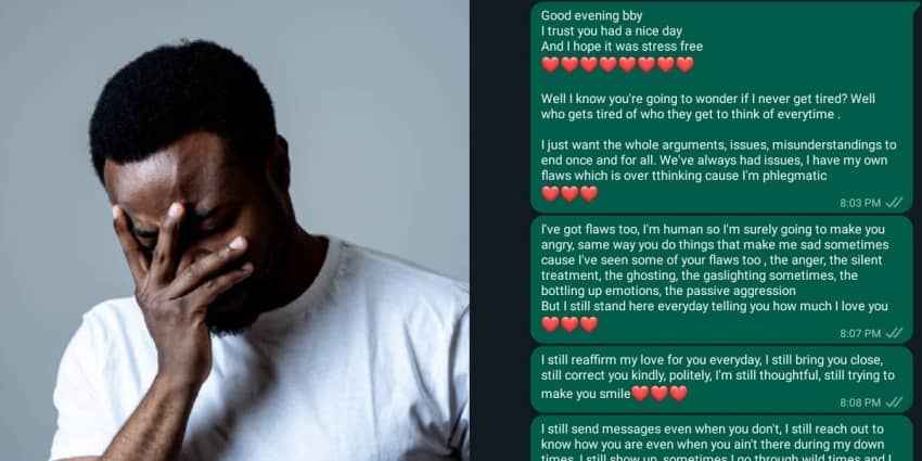 “May y’all never experience what I experienced” – Nigerian man says as he reveals how he knew his relationship was over
