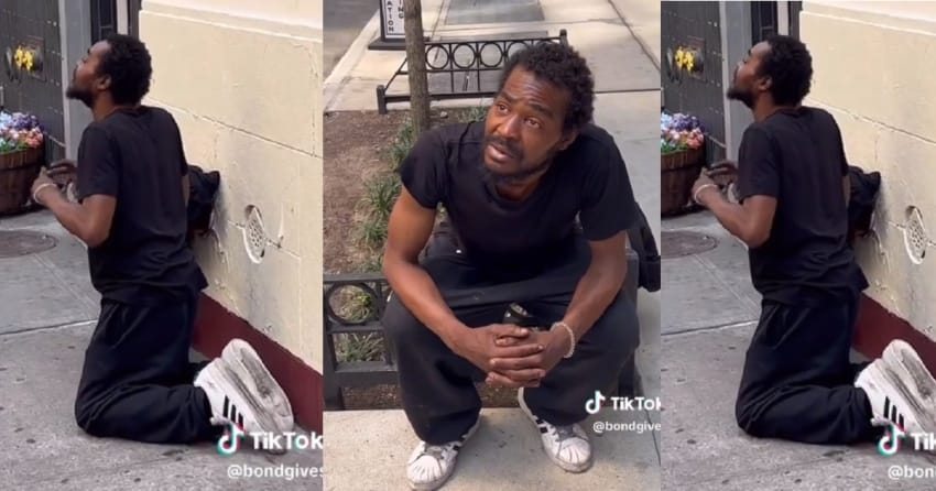  “I lost everything after cheating on my girlfriend” – Homeless man shares (Video)