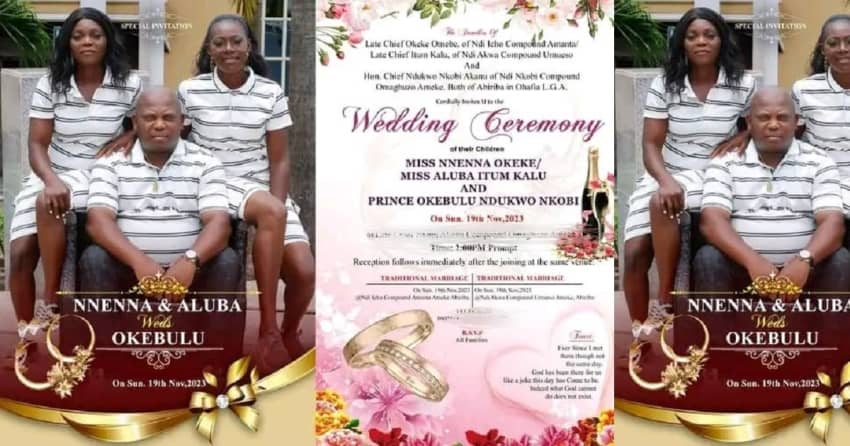  Nigerian Man Sparks Online Frenzy as he sets to Marry two women on the same day