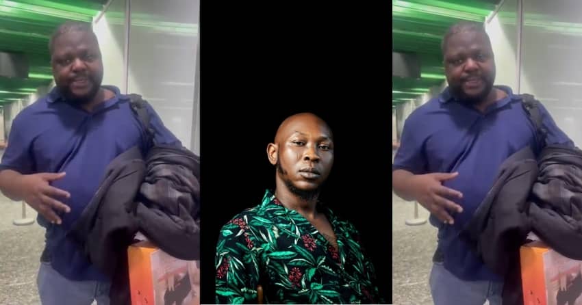  “You’re not leaving this country” – Seun Kuti accosts man at airport for threatening him online (Video)