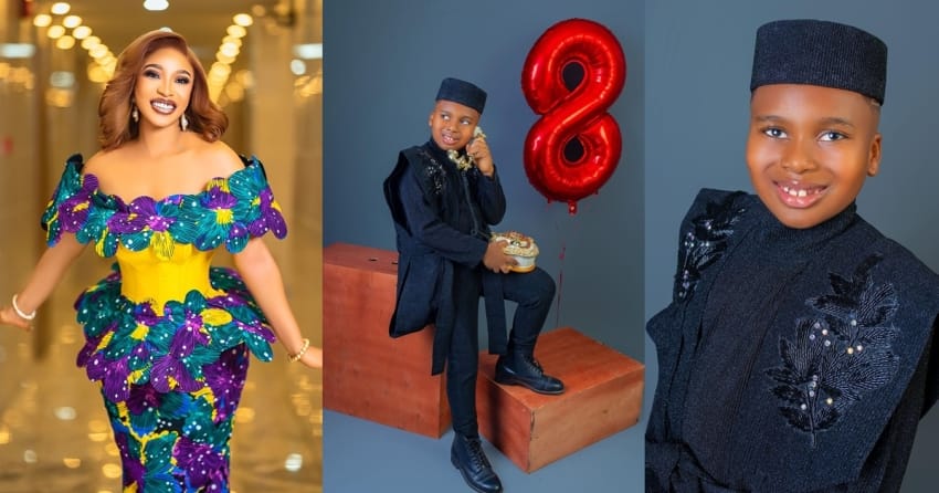  Actress Tonto Dikeh celebrates her son, King Andre, with heartfelt prayers as he turns 8