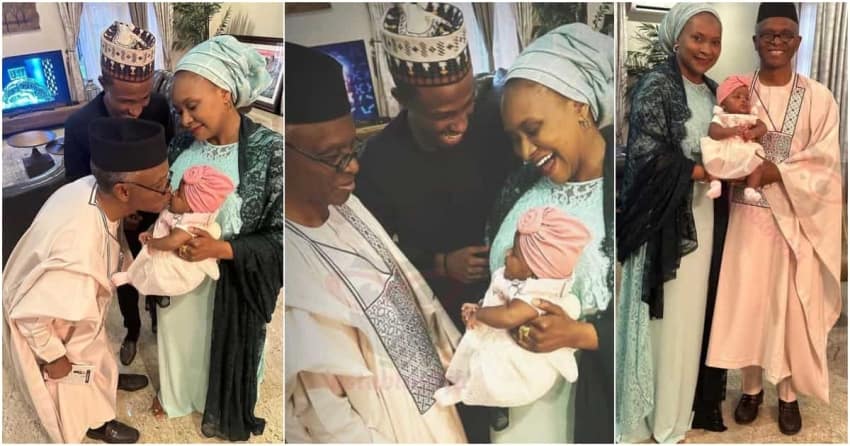 Powerful APC governor unveils youngest child, photos surface online