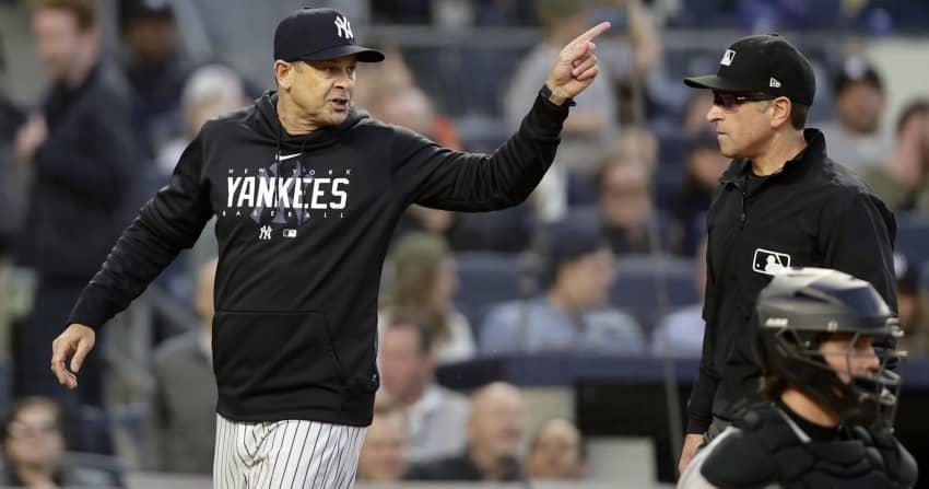  Yankees’ Aaron Boone ‘Not Advocating’ for Robot Umpires After 4th Ejection of Season