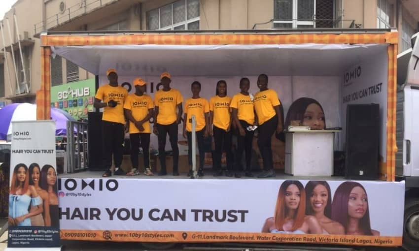  From Waves to Weaves: 10×10 Storms the Hair Industry with a 9-Day Market Activation in Lagos