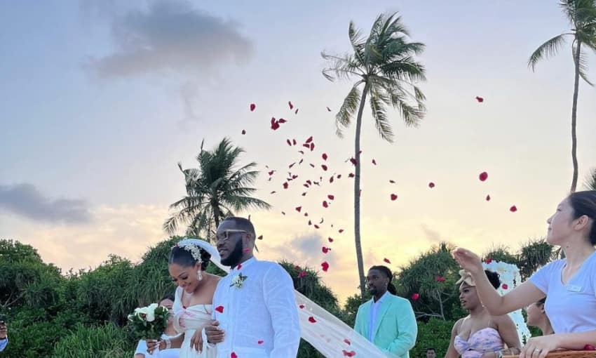  Jay-Jay and Nkechi Okocha’s Vow Renewal in The Maldives Was Beautiful