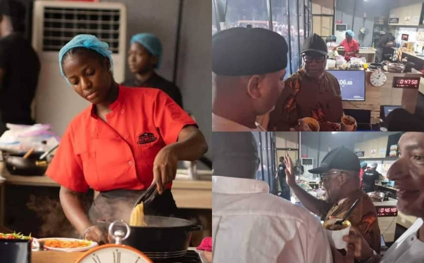  Hilda Baci: Senate presidential aspirant visit record-breaking chef in viral photo